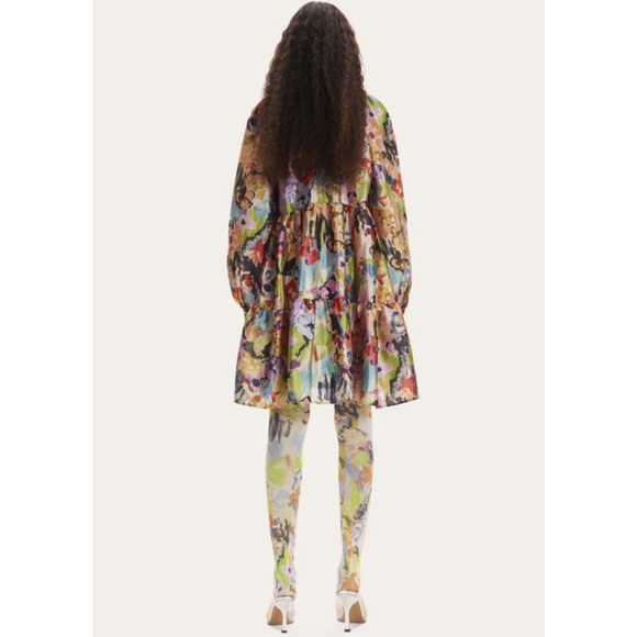 Stine Goya Jasmine Tiered Printed Lamé Mini Dress - Picture 10 of 11